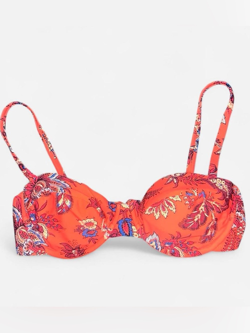 RHODE Coral Floral Underwire Bikini Top